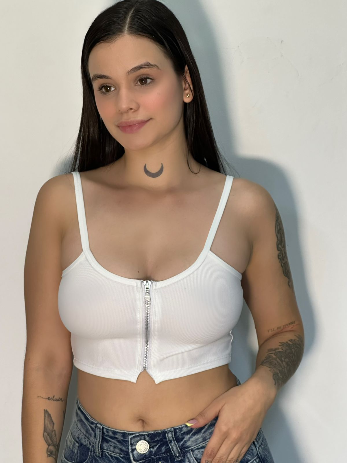 Miniatura 3 de CROPTOP CON CIERRE - COLOR: NEGRO, TALLA: UNICA